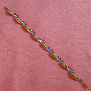 Vibrant Multicolor Beaded Anklet